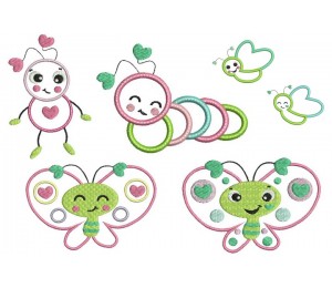 Stickserie - Frühlingskäfer Appli